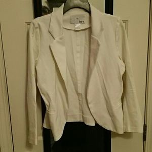 White knit blazer